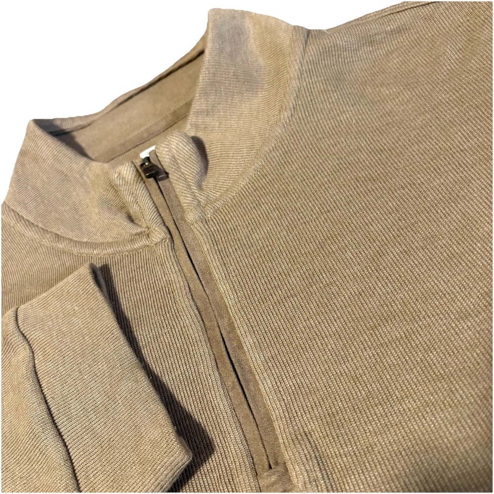 Joseph Abboud 1/4 Quarter Zip Mens XXL Putty Modern Fit Modal Performance Golf